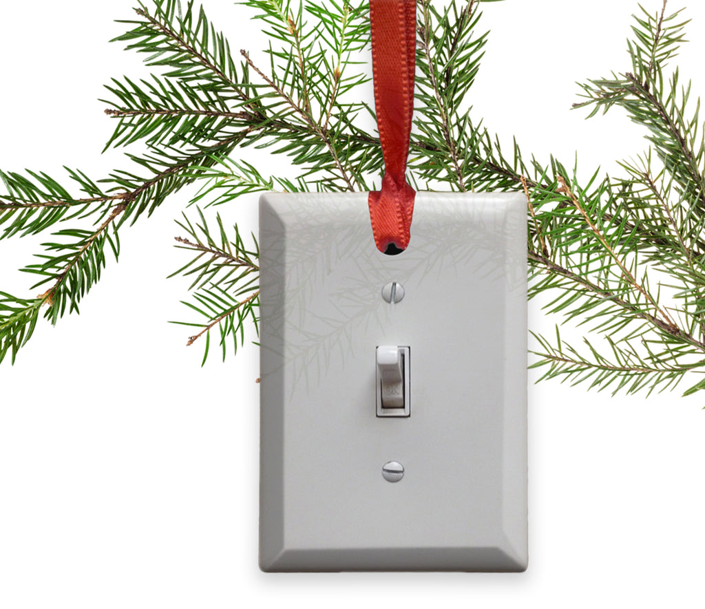 Glass Light Switch Printed Image Christmas Ornament