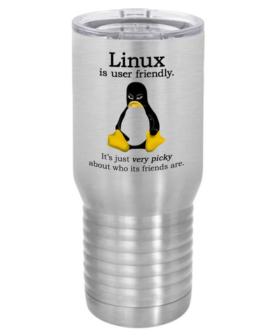 Silver Linux is User Friendly 20 Oz Polar Camel Travel Mug