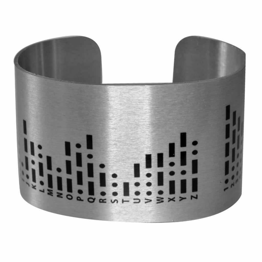 Morse code aluminum bracelet