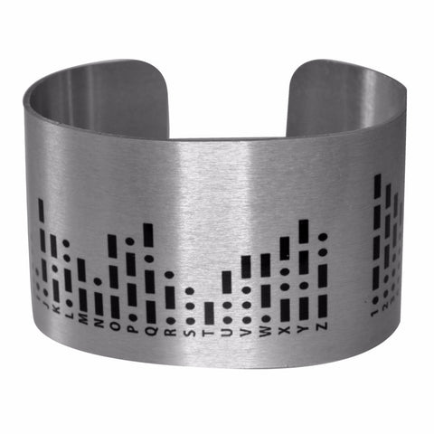 Morse Code Aluminum Cuff