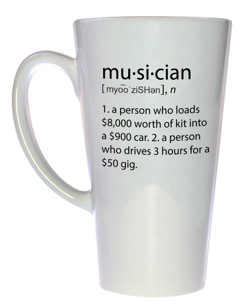 Musician Definition Coffee or Tea Mug, Latte Size