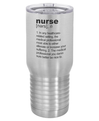 Silver Nurse Definition Polar Camel White Travel Mug- 20 ounce