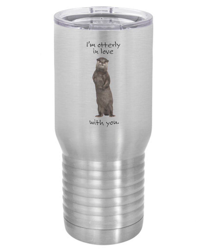 Silver I"m Otterly ( Utterly) in Love With You Camel Travel Mug- 20 ounce