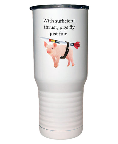 Pigs Fly  Polar Camel White Travel Mug- 20 ounce