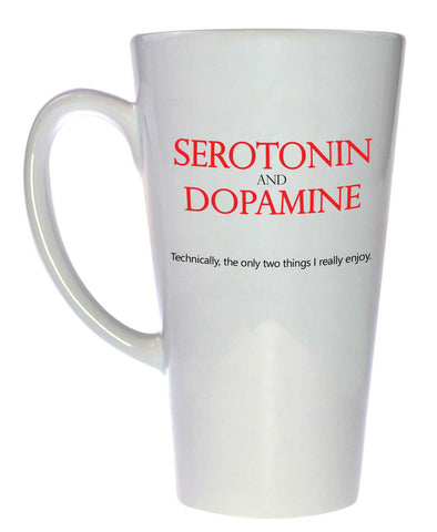 Serotonin Dopamine Coffee or Tea Mug, Latte Size