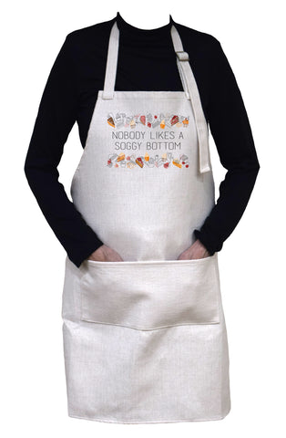 Nobody Likes a Soggy Bottom Funny Baking Adjustable Neck Apron With Large Front Pocket