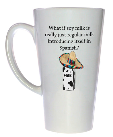 Soy Milk Spanish Introduction Coffee or Tea Mug, Latte Size