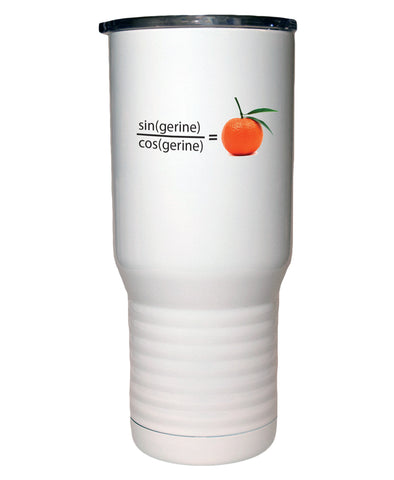 Tangerine Math Polar Camel White Travel Mug- 20 ounce