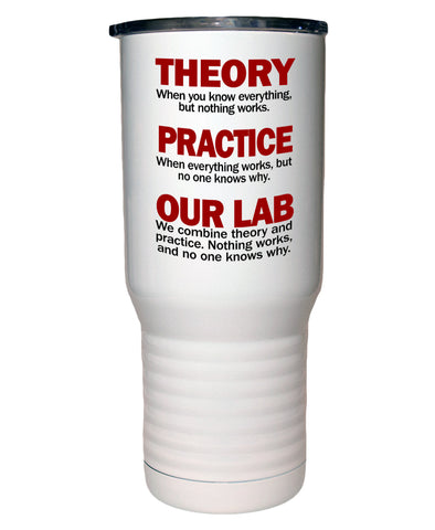 Theory and Practice 20 Oz Polar Camel White Travel Mug