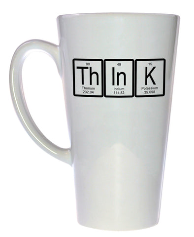 Think Periodic Table of Elements Coffee or Tea Mug, Latte Size