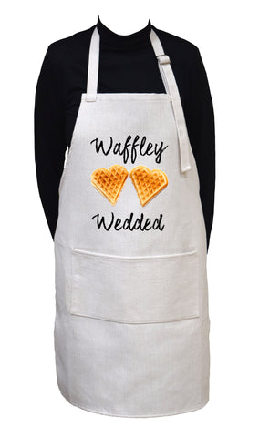 Waffley ( Lawfully) Wedded Adjustable Neck Apron With Large Front Pocket