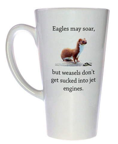 Weasels and Eagles Coffee or Tea mug, Latte Size