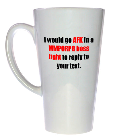 Gamer Love Boss Fight Coffee or Tea Mug, Latte Size