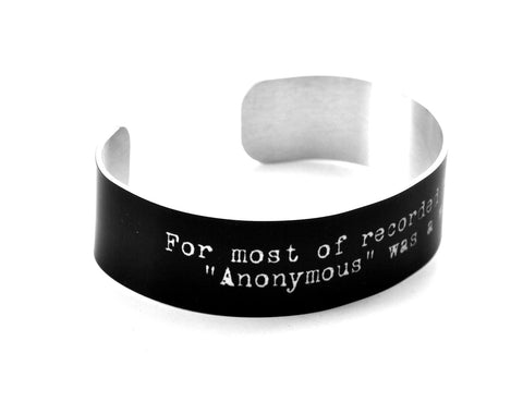 Anonymous Quote Aluminium Geekery Bracelet