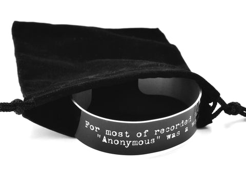 Anonymous Quote Aluminium Geekery Bracelet