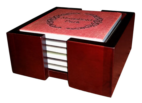 Jane Austen Novels Ceramic Tile Coaster Set - 6 Piece Set - Holder Included