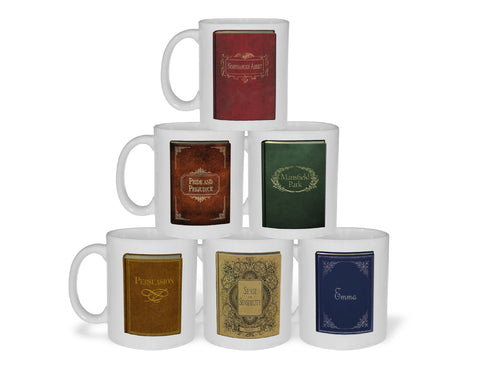 Jane Austen Novels Coffee or Tea Mugs - Perfect Gifts for Jane Austen Lovers