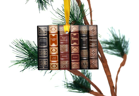 Jane Austen Works Collection Glass Christmas Ornament