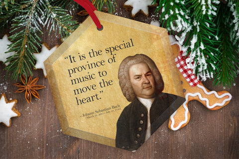 Johann Sebastian Bach  Glass Christmas Ornament