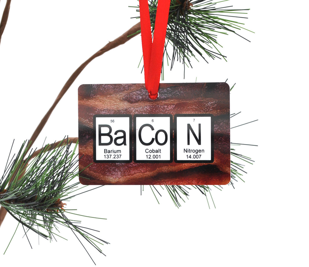 Bacon Periodic Table Christmas Ornament