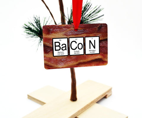 Bacon Periodic Table Christmas Ornament