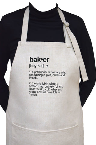 Baker Definition Adjustable Neck Apron With Large Front Pocket