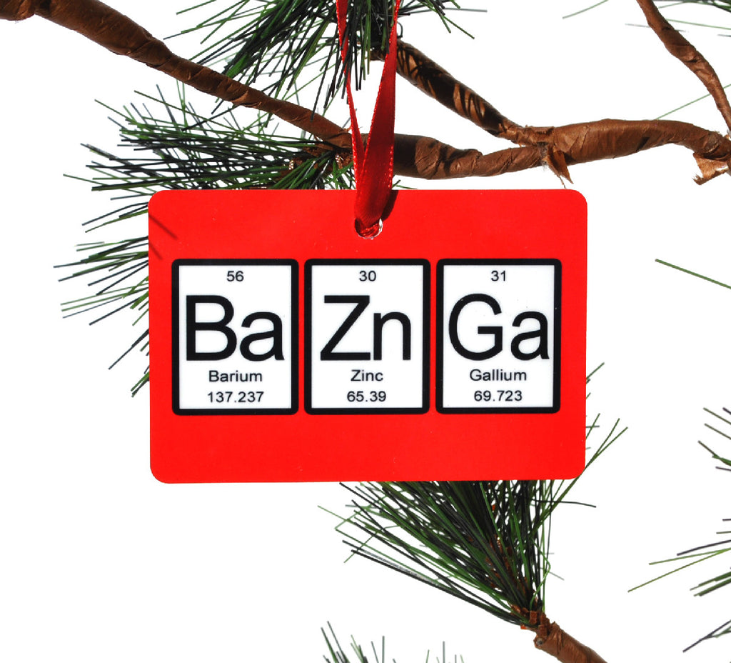 Bazinga Periodic Table of Elements Christmas Ornament