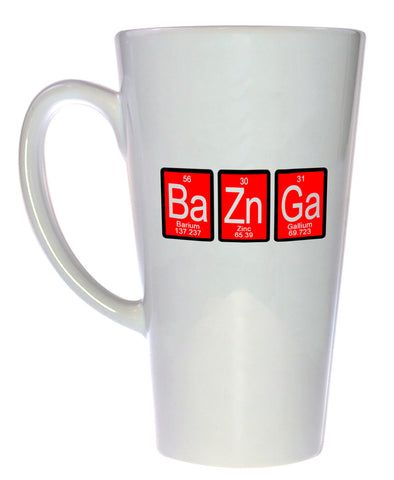 Red Bazinga Periodic Table Coffee or Tea mug, Latte Size