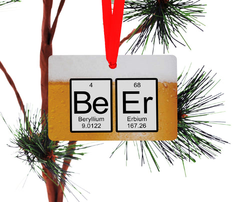 Beer Periodic Table Christmas Ornament