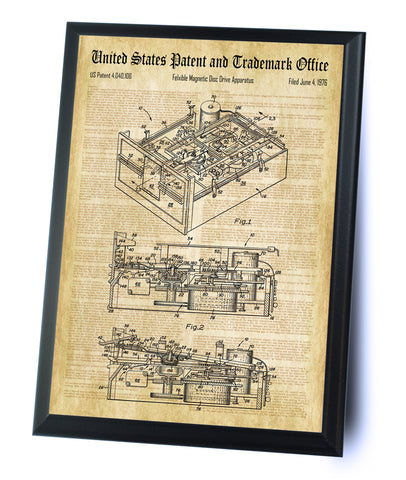 Floppy Disk Drive Patent- Historic Technology Patents Series