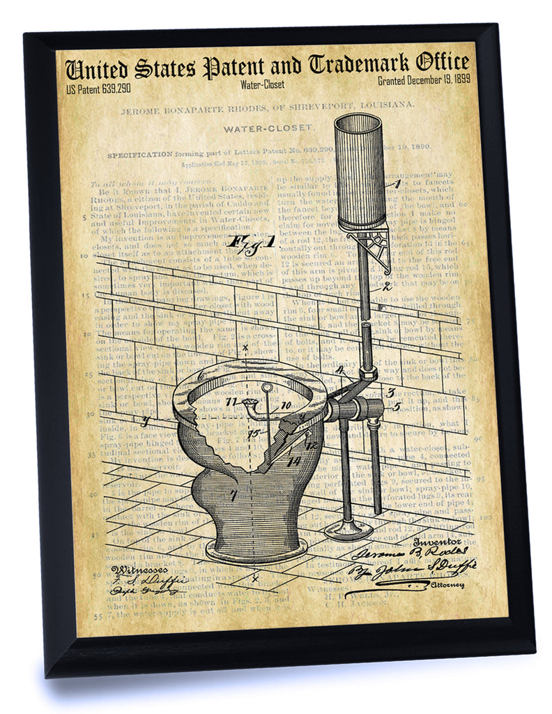 Toilet Water Closet Patent- Historic Bathroom Patents Series
