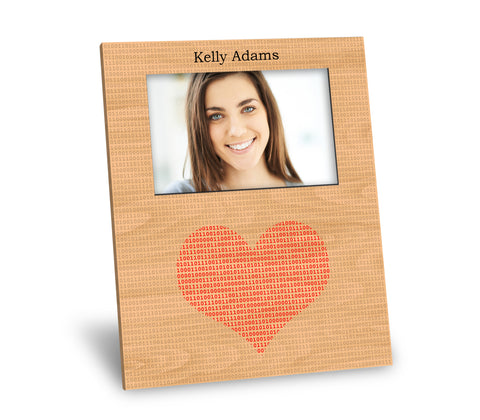Binary Heart Picture Frame