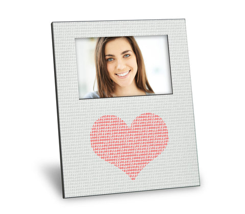 Binary Heart Picture Frame