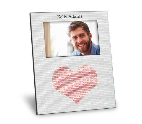 Binary Heart Picture Frame