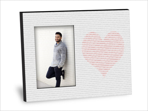 Binary Heart Picture Frame
