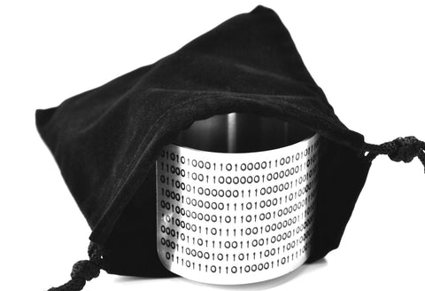 Aluminum Binary Computer Coding Image Geekery Cuff Jewelry