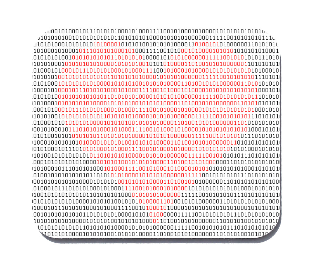 binary heart mouse pad