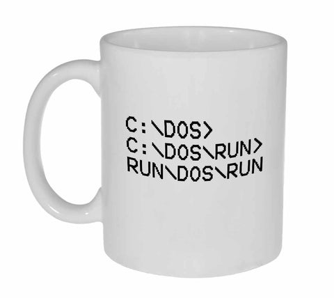 C DOS RUN Programming Coffee or Tea Mug