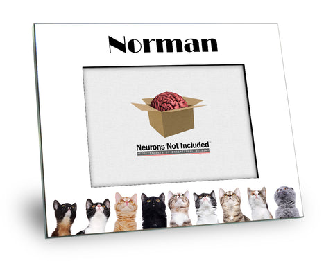 Personalized Cats Looking Up Picture Frame - Holds 5x7 Photo-Overall size 8x10