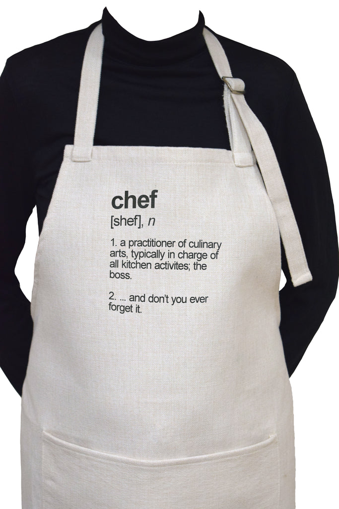 Chef Definition Adjustable Neck Apron With Large Front Pocket