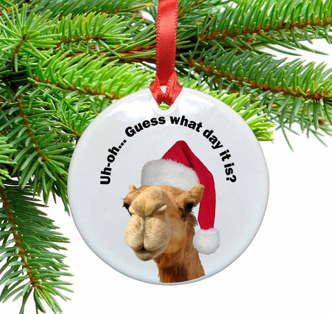 Guess What Day It Is? Ceramic Christmas Ornament