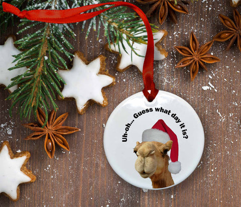 Guess What Day It Is? Ceramic Christmas Ornament