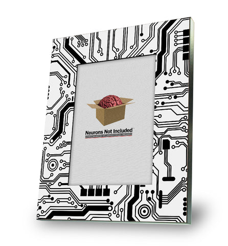 Circuit Board Diagram Printed Image Picture Frame - Holds 5x7 Photo-Overall size 8x10