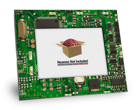 Green Circuit Board Printed Image Picture Frame - Holds 5x7 Photo-Overall size 8x10