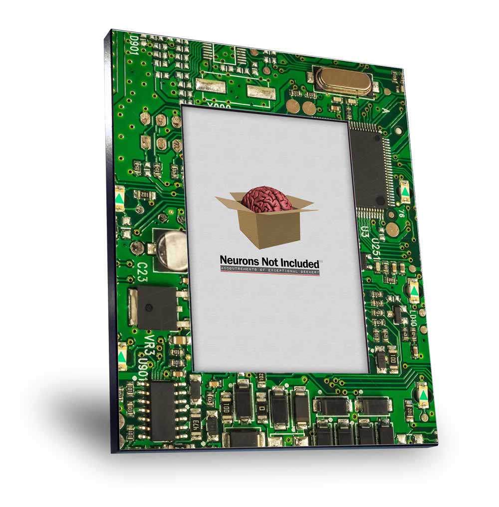 Green Circuit Board Printed Image Picture Frame - Holds 5x7 Photo-Overall size 8x10