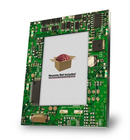 Green Circuit Board Printed Image Picture Frame - Holds 5x7 Photo-Overall size 8x10