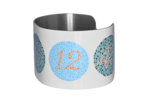 Color Blindness Test Patterns Image Aluminum Cuff