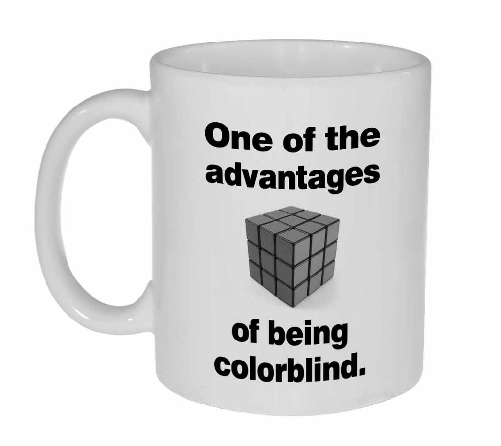 Color Blind Rubix Cube Coffee or Tea Mug