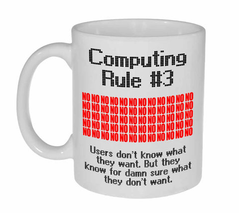 Computing Rule #3 Funny Programming Coffee or Tea Mug