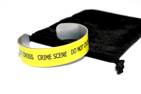 Crime Scene Tape Aluminum Geek Bracelet